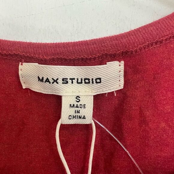 Max Studio Red Sleeveless Ruffled Hem Dress Size Small - Picture 8 of 9
